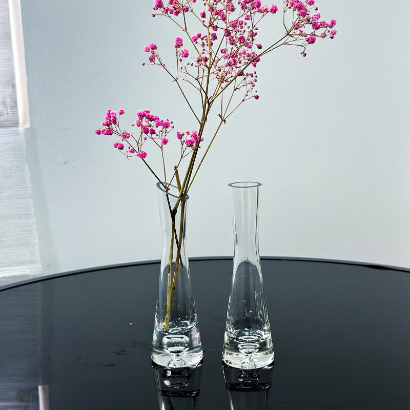 北欧スタイルins風小花瓶客間生け花置物ガラス透明水養花ミニシンプル花器|undefined