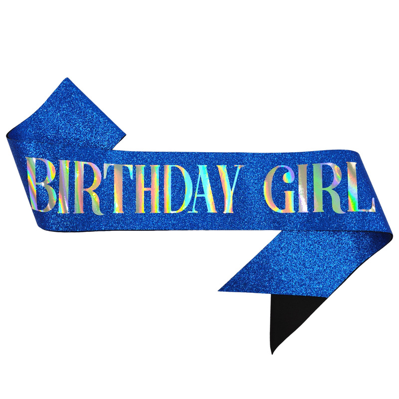跨境生日派对国王女王派对肩带 birthday girl女孩礼仪带腰带绶带|undefined