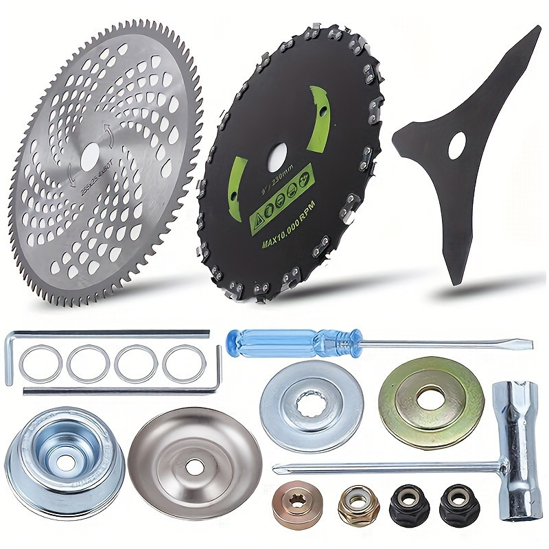 Venta directa de fábrica Placa de cadena cabeza de hierba 20 dientes cuchillo placa Cadena de 9 pulgadas hoja dentada cabeza de hierba accesorios cortacésped