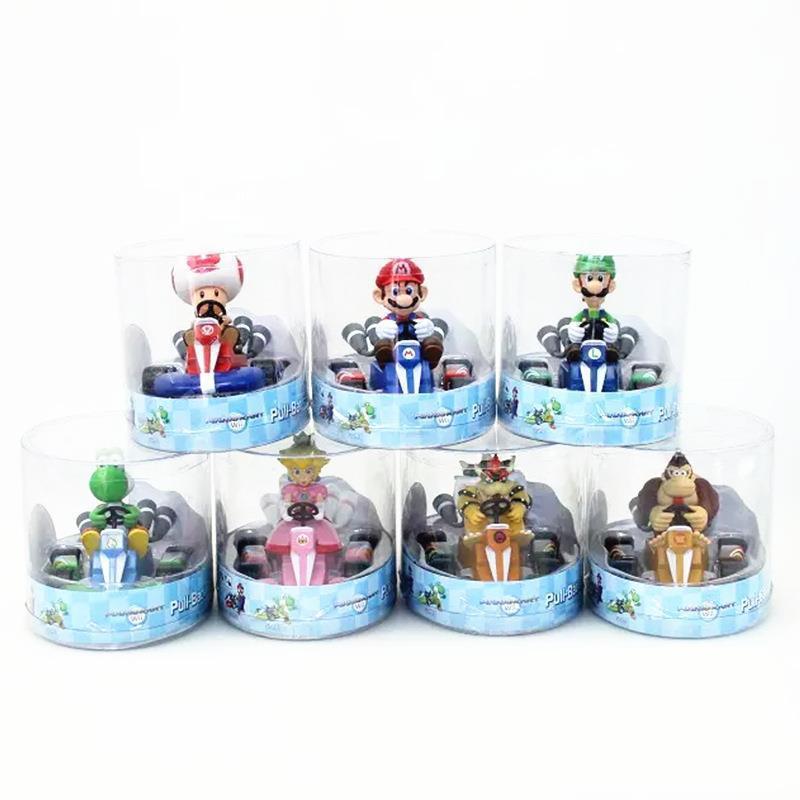 スーパーマリオフィギュアおもちゃマリオプルバックカーヤシドラゴンルイージモデルおもちゃゲーム周辺機器|undefined