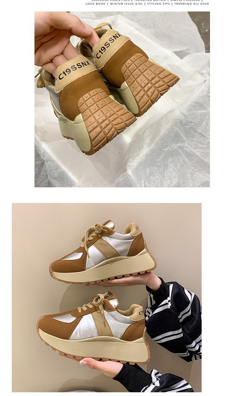 Damen Casual Sneakers Aus Echtleder Mit Warmfutter Und Plateau_voghion.com
