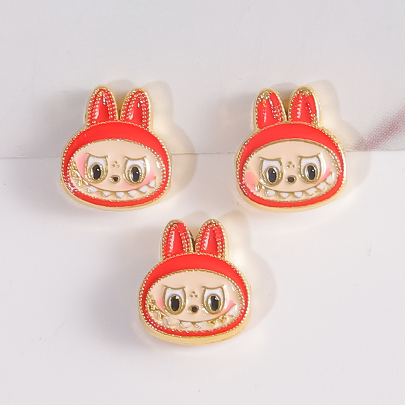 色保持ゴールデン diy 漫画かわいいラブブブブレスレットネックレスラブブブスペーサービーズ手作りロープ材料卸売|undefined