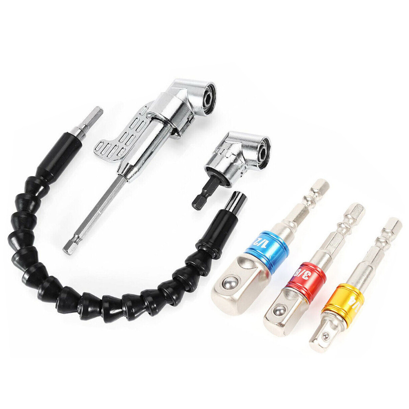 黑色软轴软管银接杆批头拐角器1/2,3/8,1/4铆珠彩色连接转换杆套