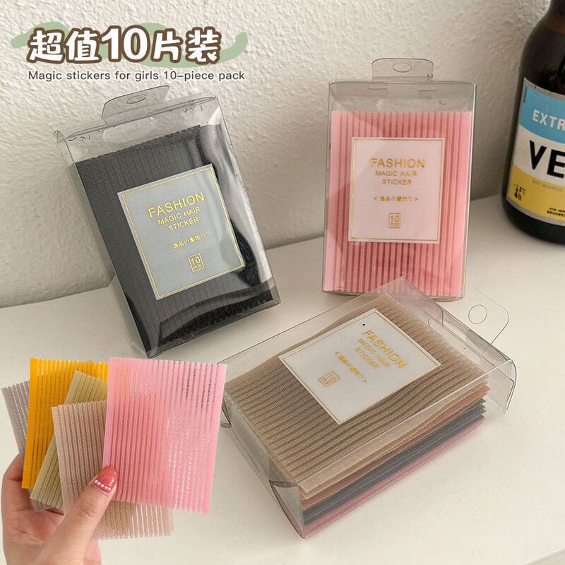 Trendy Colorful Hair Stickers for Bangs and Top Hair, Lazy Adult Magic Hair Clips for Women