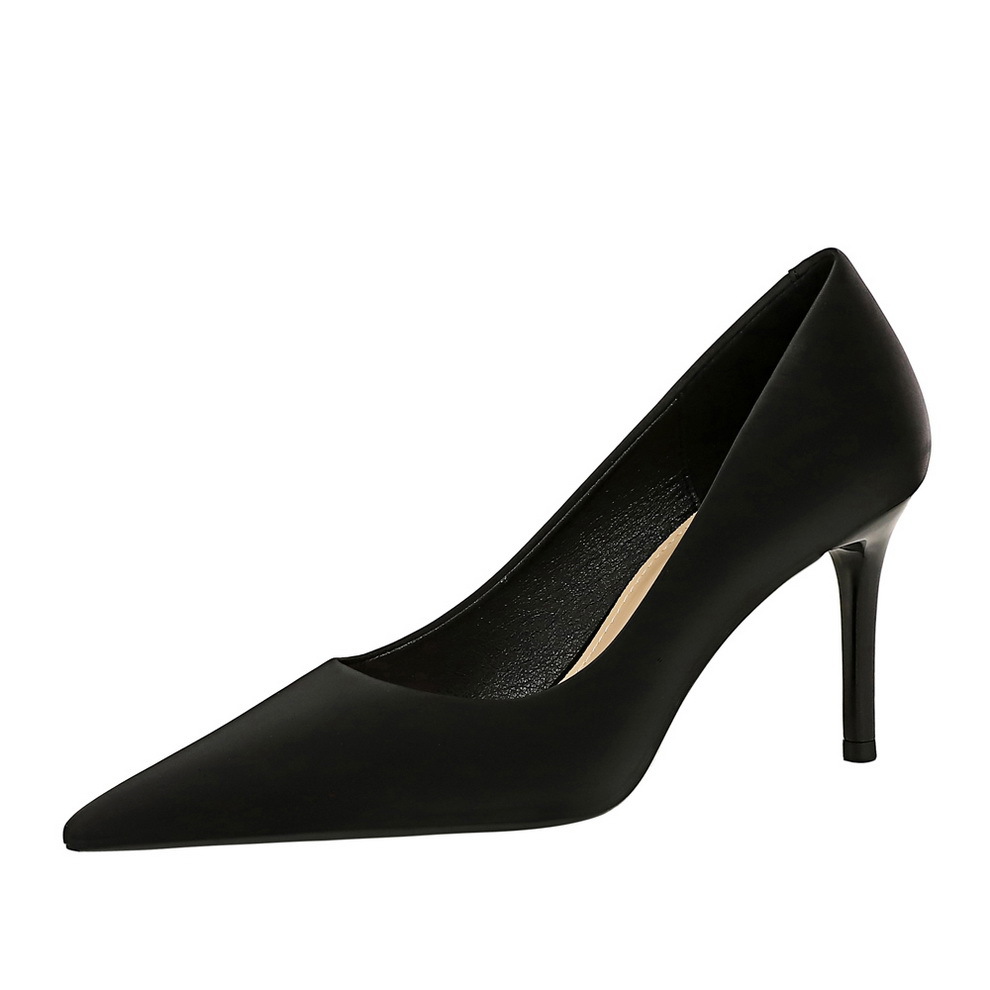 3265-A1 European And American Style Fashion Simple Stiletto Heel Shallow Mouth Pointed Toe Versatile Commuting High_vogvips.com