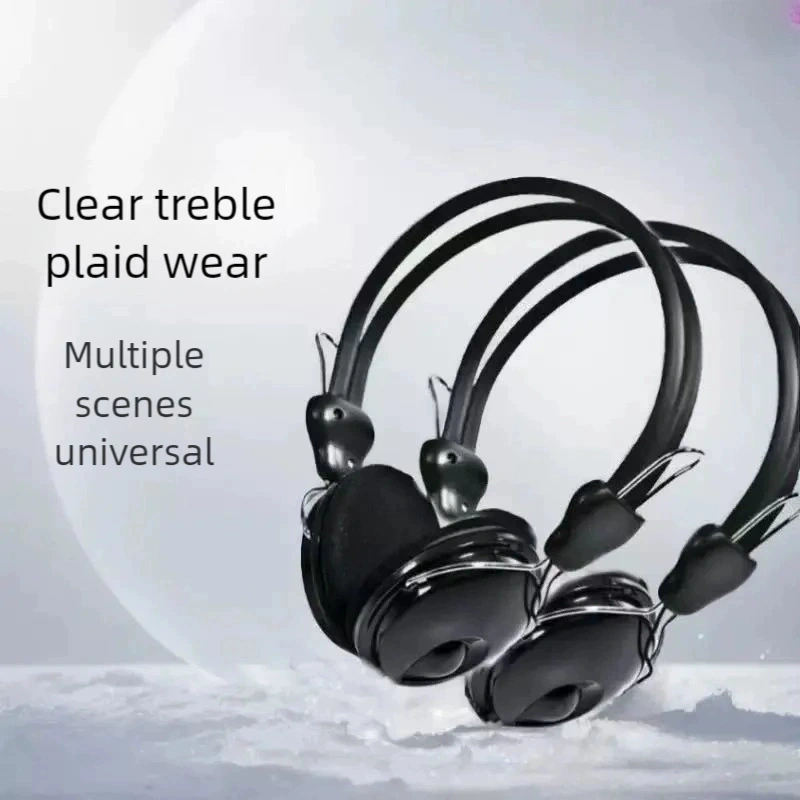 Headphones, laptop