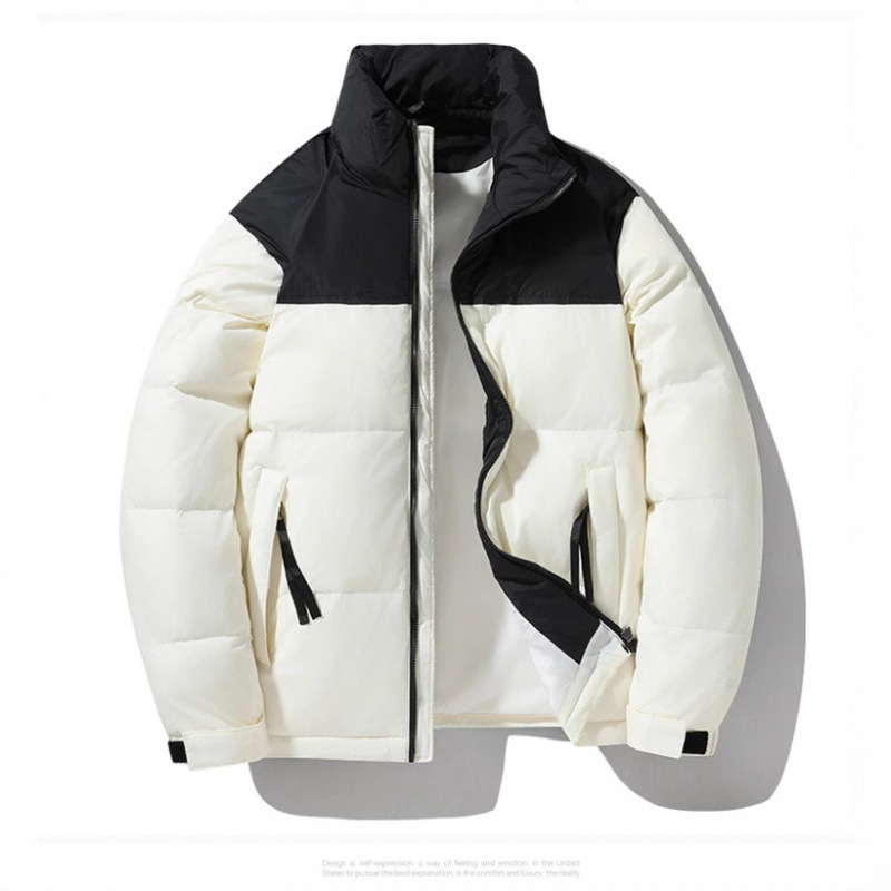 Men's Mid-Length down Jacket with White Duck Down, Thickened with Large Fur Collar, Workwear Style, Youth Boston Jacket with Label Cut