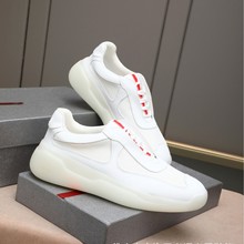 欧洲站高端P家外贸休闲鞋拼色男鞋系带牛皮厚底运动休闲鞋老爹鞋