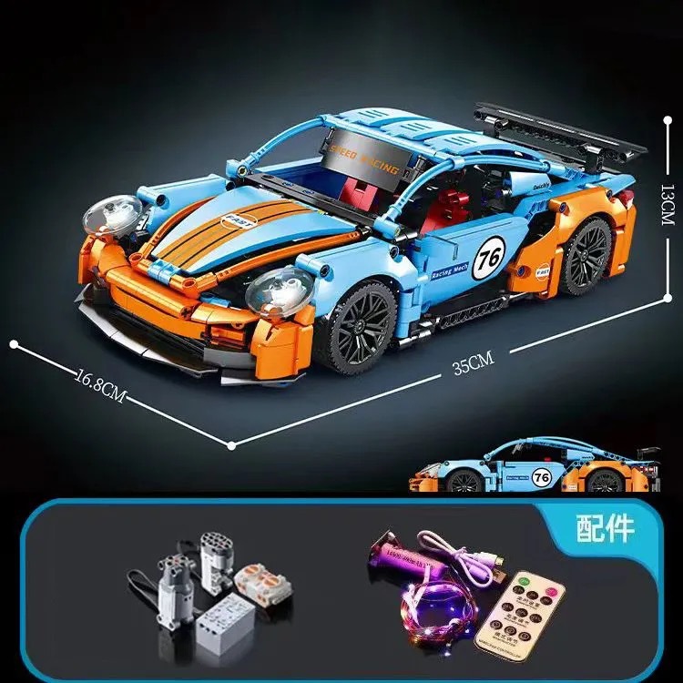 Compatible con Ledy Tiffany Blue High V12, modelo de coche deportivo Lamborghini, bloques de construcción de coches de carreras, juguetes para niños