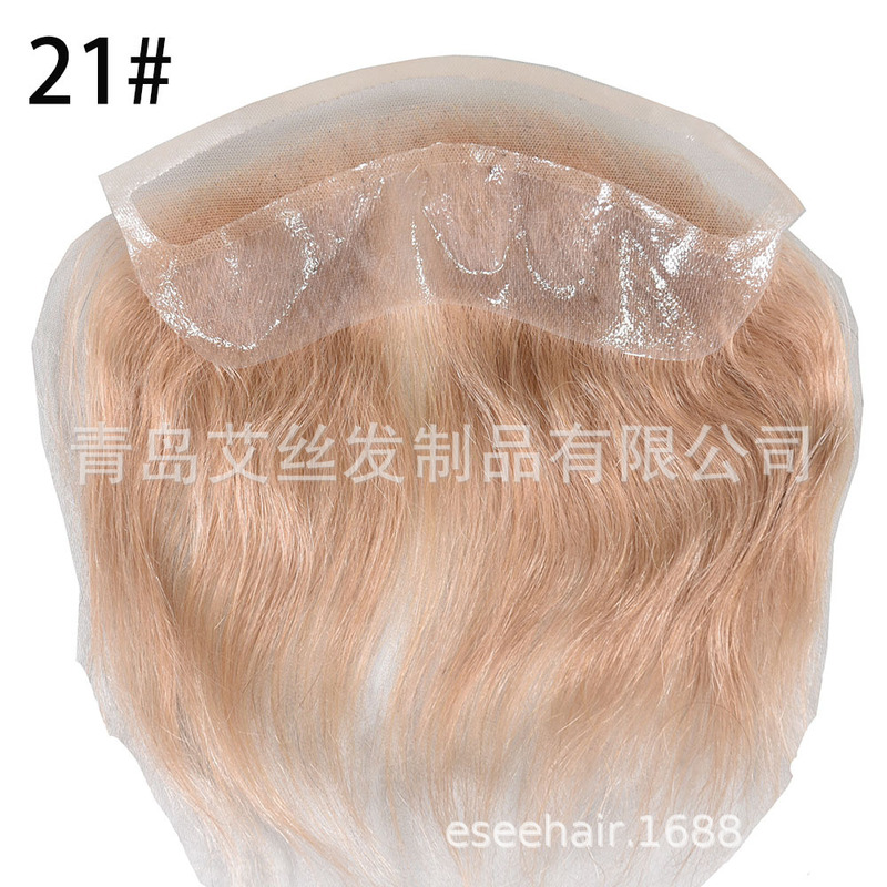透明网蕾丝发际线自然真人发lacehairline4X18Cm现货手织真人发|undefined