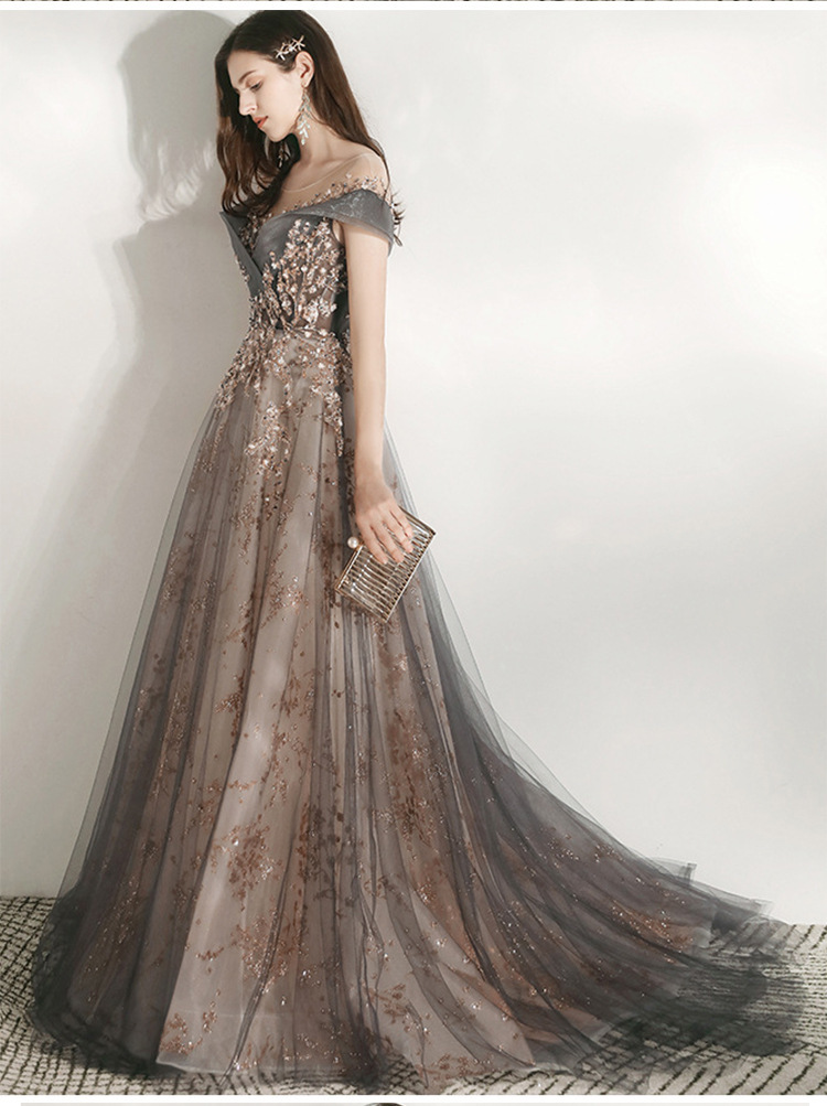 Women's Elegant Evening Gown Birthday Sequin Simple Stylish Perfect For Hostess Annual Meetings New Style Wedding Party Wear_ecoleips.com