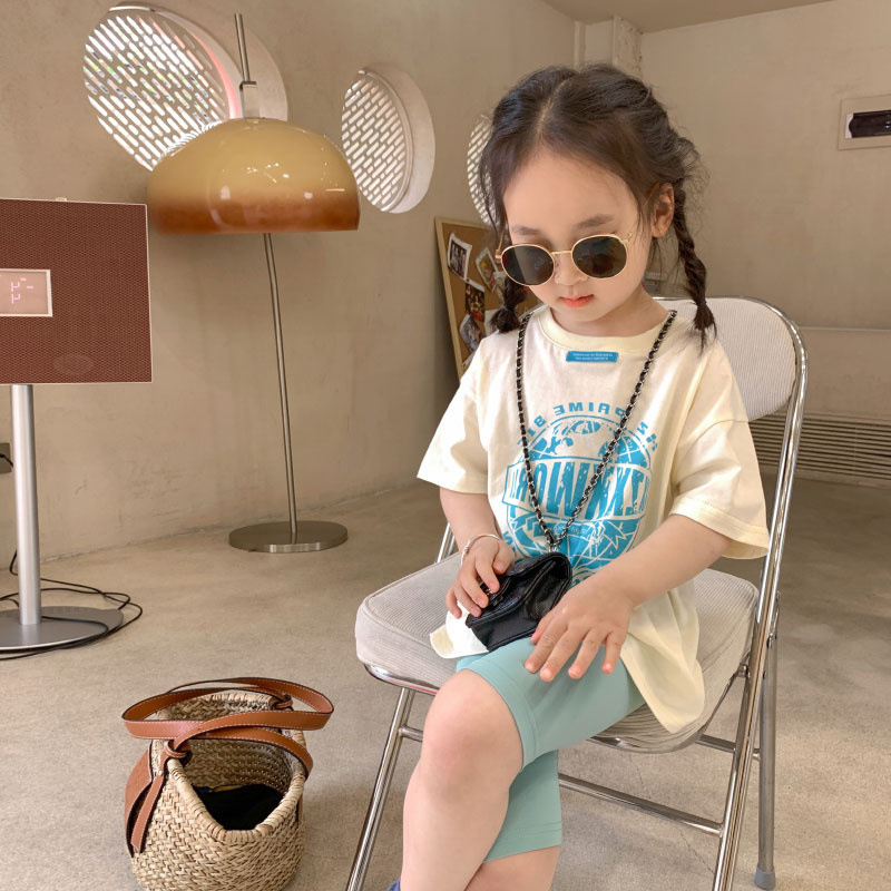 Camiseta de manga corta de estilo coreano de moda para mujer de moda 2023 Verano suelto todo partido casual de manga corta para padres e hijos