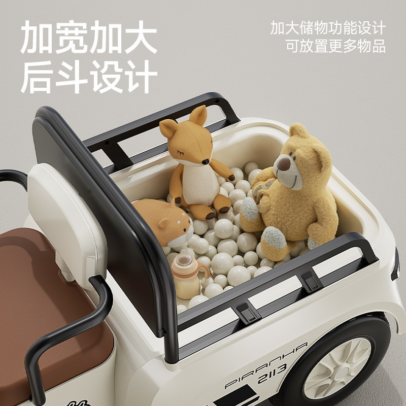 Motocicleta eléctrica para niños, triciclo para adultos, coche de juguete eléctrico para niños, coche de juguete de control remoto para niños y niñas