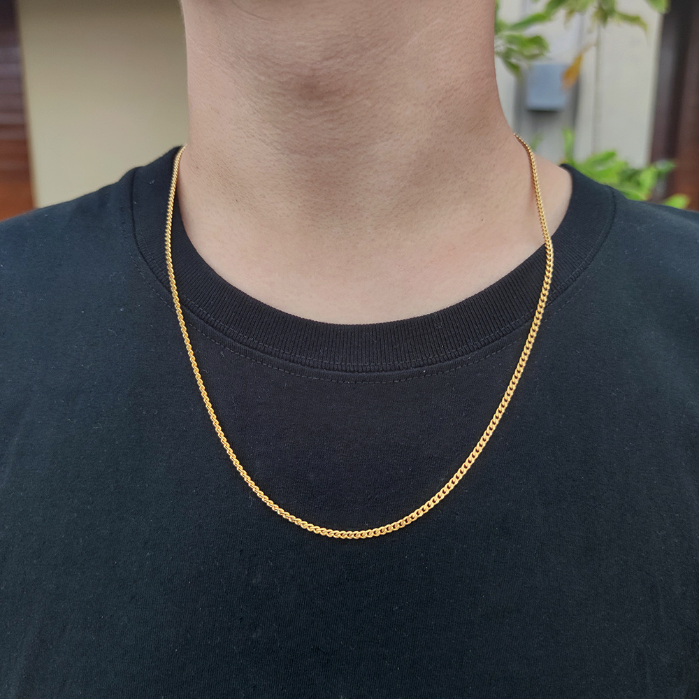 Streetwear Solid Color Stainless Steel Plating Men's Necklace display picture 4