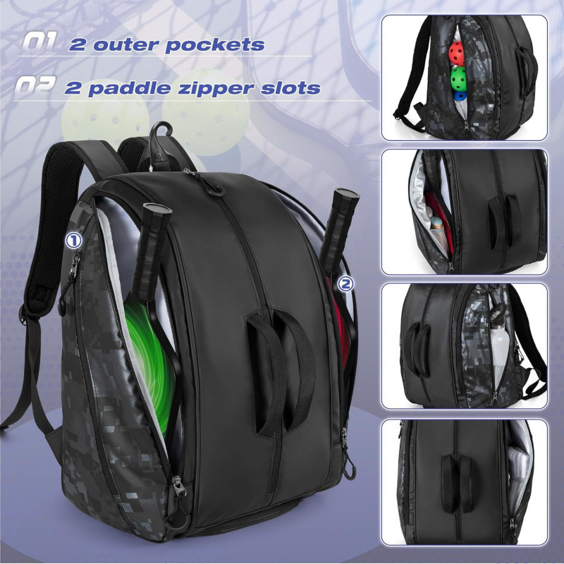 Nuevo cross-border bolsas de fútbol para hombres y mujeres raqueta de almacenamiento mochila impermeable fácil de limpiar con zapato compartimiento ajustable multicapa image 3