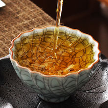 哥窑主人杯陶瓷茶杯品茗杯单个功夫茶杯子大号茶盏开片纯手工单杯