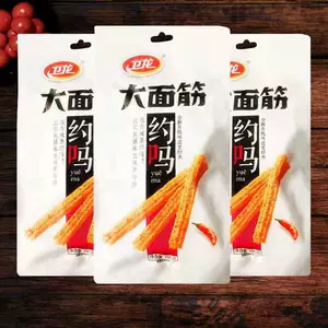 Weilong Big Gluten Spicy Bean Skin Conjac гладкие пряные палки (60 упаковок во всей коробке) Случайные закуски и закуски