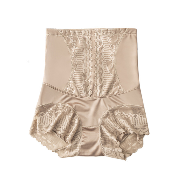 Pantalones de vientre de cintura alta de estilo fino de verano, fuerte barriga, levantamiento de cadera posparto, pantalones de abdomen, bragas de encaje de cintura, modelado femenino