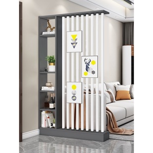 Simple Modern New Chinese Style Small Apartment Household Door-to-Door Screen Partition Entrance Cabinet Living Room Door Sheltering