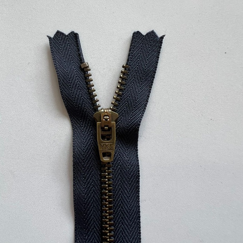 正品YKK拉链 3号Y型金属白铜色闭尾裤链弹簧头牛仔裤服装辅料批发|undefined
