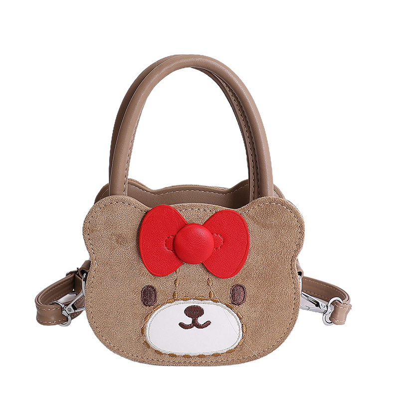 Caricatura lindo oso, bolsos de hombro para niños y niñas, bolsos de mano para bebés, bolsos de moda para niños.