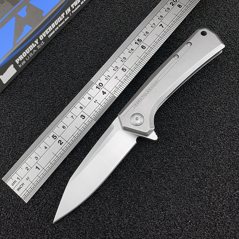 Outdoor folding knife ZT 0808 Zero error EDC hardness Titanium sharp Knife Self-defense knife Fruit knife