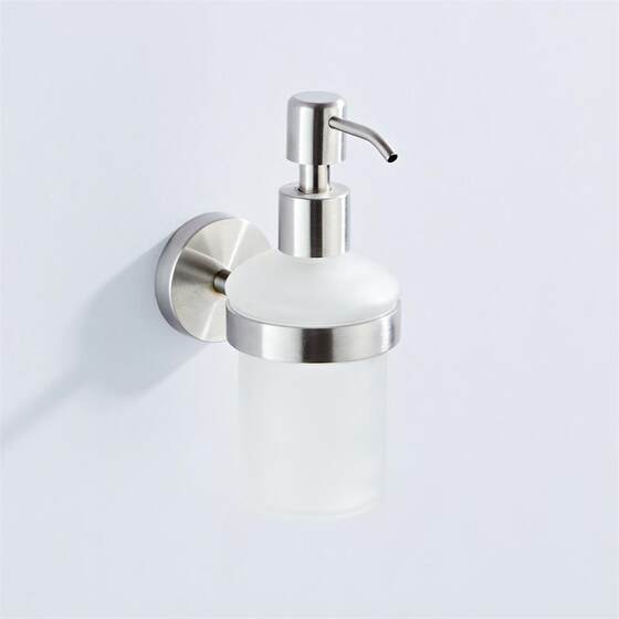 304 stainless steel cross-border wall-mounted manual brushed soap dispenser 200ML shampoo shower gel bottle hand sanitizer box