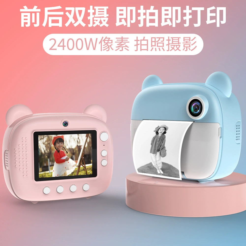 Polaroid камера, видеокамера для фотосессий, с маленькими мишками