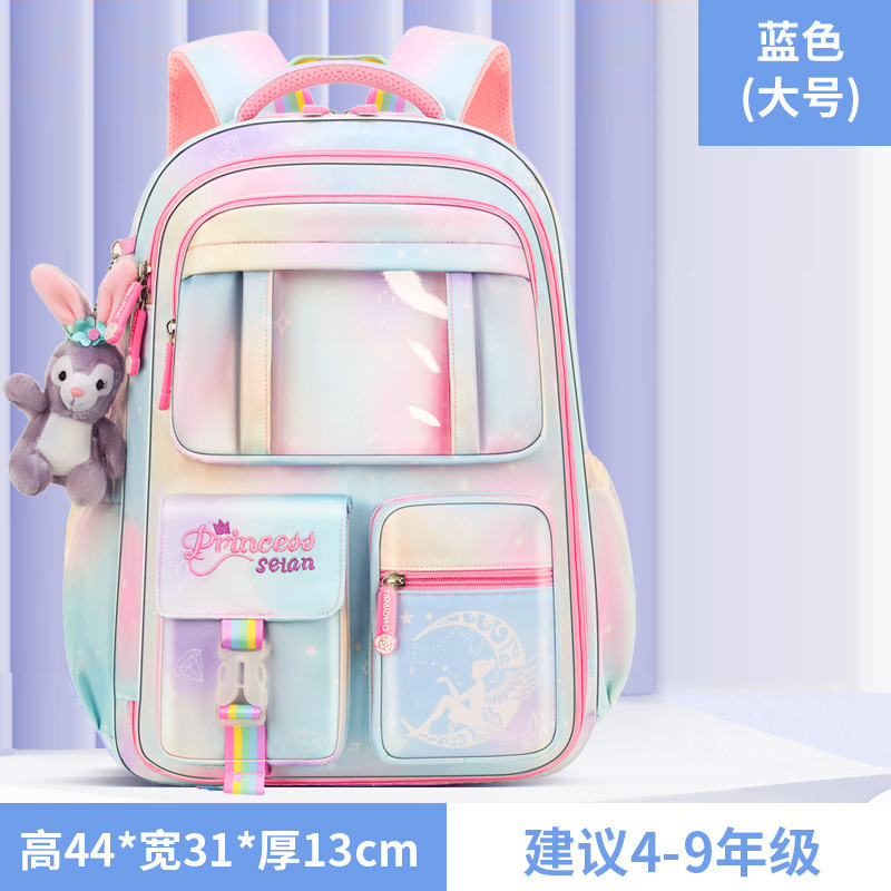 Nueva bolsa de escuela secundaria de tendencia de chicas ultra ligera, carga reducida, gran capacidad, mochila para niños de grado 1 - 6 - 9