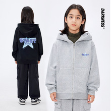 【加绒加厚】DK童装秋冬款女男童卫衣外套中大童儿童宽松连帽开衫