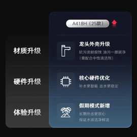 适用352加热净水器A418H陶氏ro反渗透家用直饮机智能即热400G通量