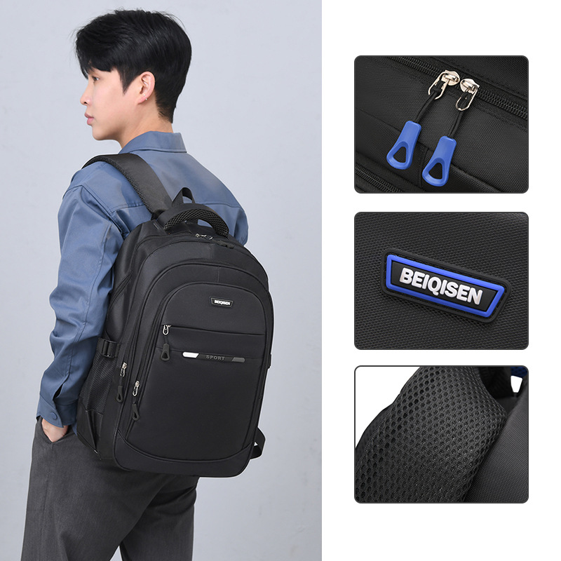 Mayorista 2025 nueva línea de tendencia simple mochila de hombre viaje bolsa de negocios multifuncional mochila de computadora transfronteriza