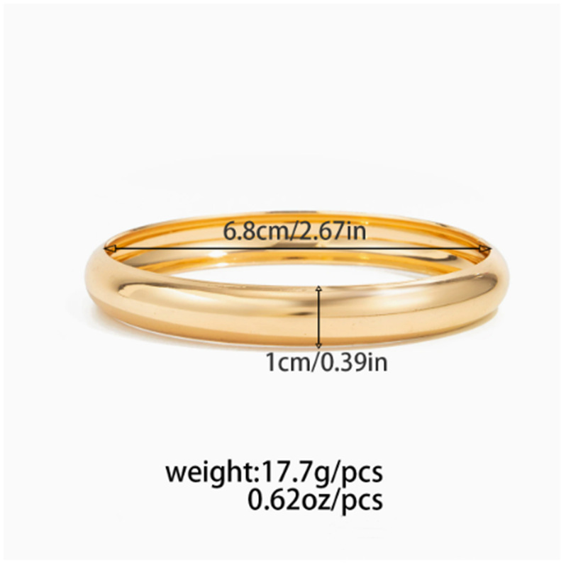 Europa y América de moda transfronteriza brillante boca ancha superpuesta brazalete conjunto de moda personalidad anillo de pigmento de oro exagerado pulsera mujer image 14