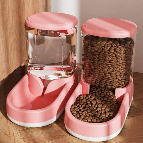 Pet water dispenser automatic feeder high transparency large capacity feeding water feeder dog basin pet bowl spot wholesale