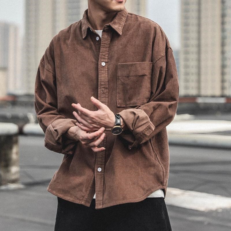 Shopping Mall Closes, Clearance and Leakage ~ Counter Withdraws Tail List Men's Retro Tooling Corduroy Long Sleeve Shirt Jacket Shopping Mall Closes, Clearance and Leakage ~ Counter Withdraws Tail List Men's Retro Tooling Corduroy Long Sleeve Shirt Jacket