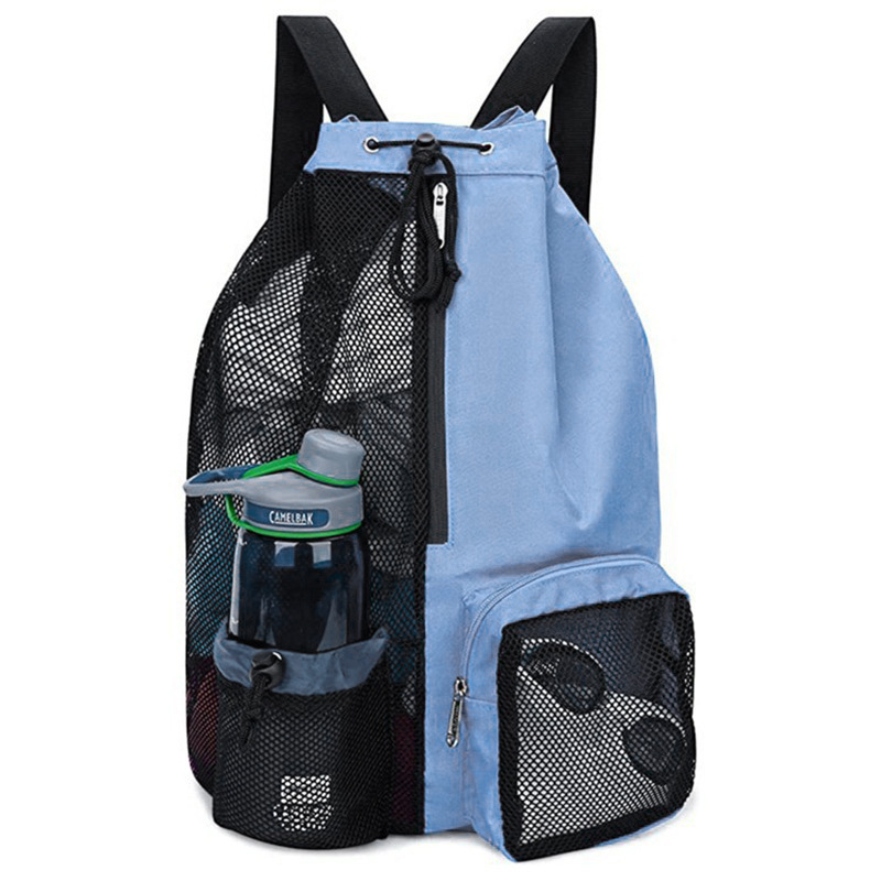 Mochila de cuerda de malla con bolsa mojada mochila de playa, bolsa de baño image 8
