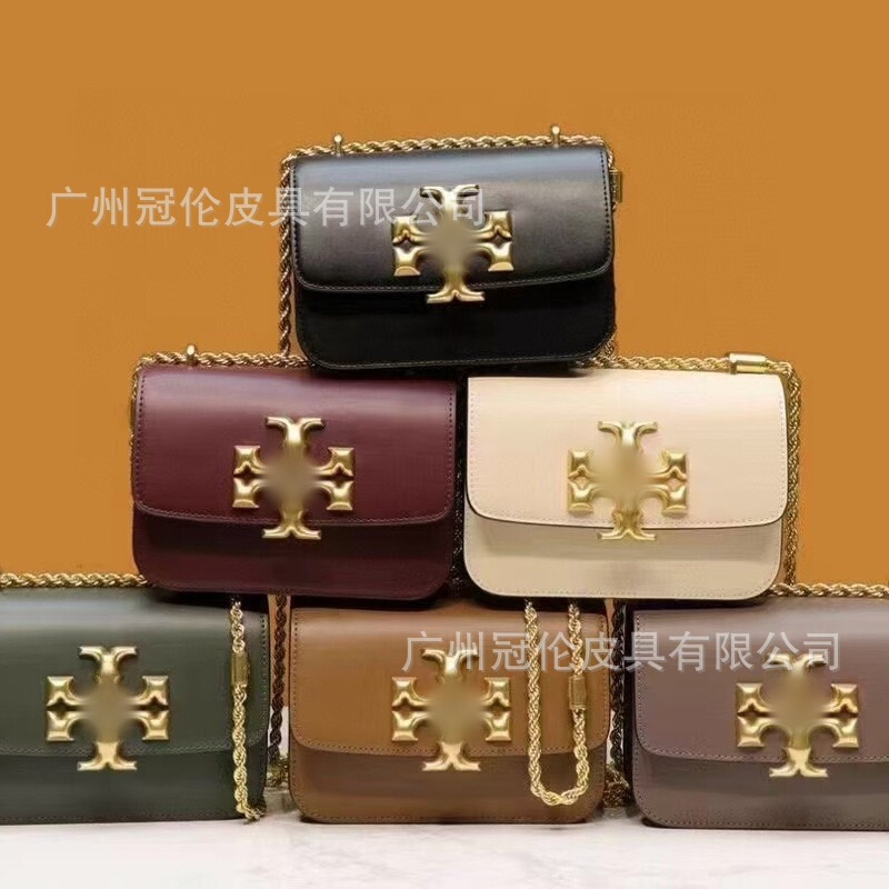 Tortyburch Small Gold Brick Tofu Bag with Metal Chain, Small Square Bag with Crocodile Pattern, Classic Versatile Shoulder and Crossbody Bag Tortyburch Small Gold Brick Tofu Bag with Metal Chain, Small Square Bag with Crocodile Pattern, Classic Versatile Shoulder and Crossbody Bag