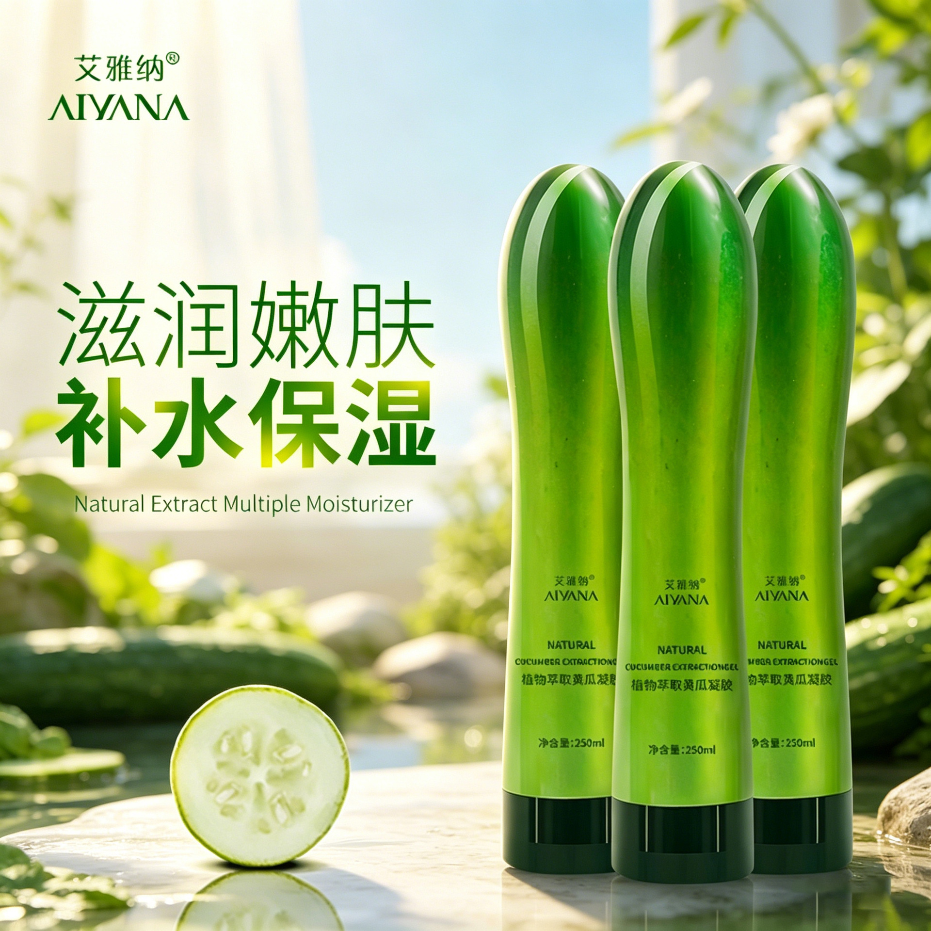 艾雅纳正品250ML面膜补水保湿面霜源头工厂批发黄瓜胶 芦荟凝胶