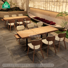 咖啡厅西餐厅实木餐桌椅主题餐厅火锅店连锁茶餐厅湘菜馆沙发卡座