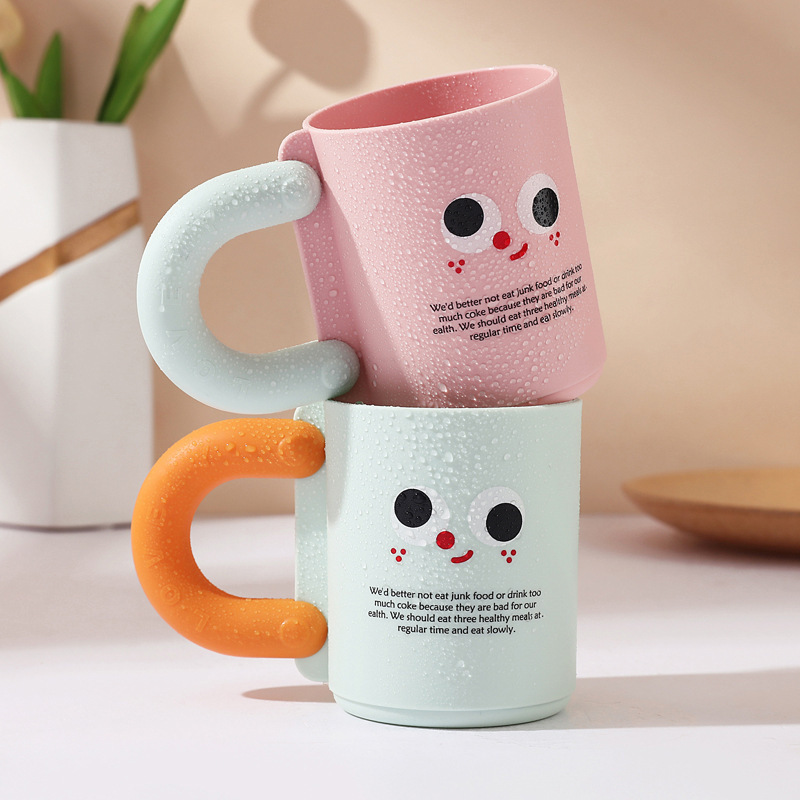 Collutorio per uso domestico, di grande valore estetico, portatile e resistente, bicchiere per spazzolino da denti per studenti, coppia di cartoni animati creativi_voghion.com