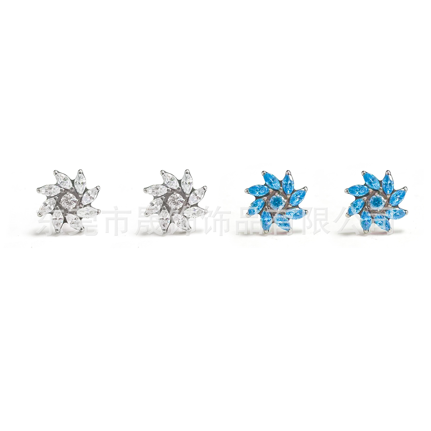 F136 Titanium 旋转风车 Ear Stud Flower Ring 型 Helix Cartilage Stud G23 Implant Grade Titanium Cubic Zirconia Labret Stud Tongue Barbell Piercing Jewelry