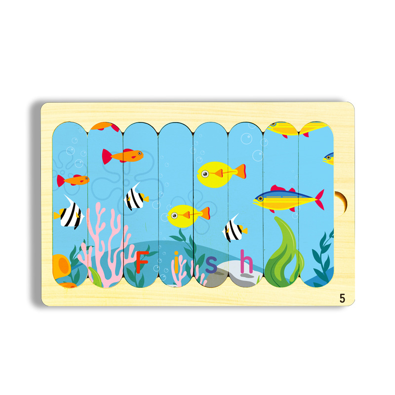 Niños barras de helado de madera puzzle de pensamiento lógico 3 + puzzle infantil de educación temprana divertido puzzle de barra de iluminación