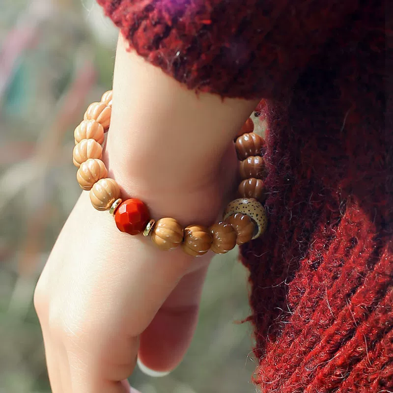Red diamond natural ore, beads, bead bracelet, accessory
