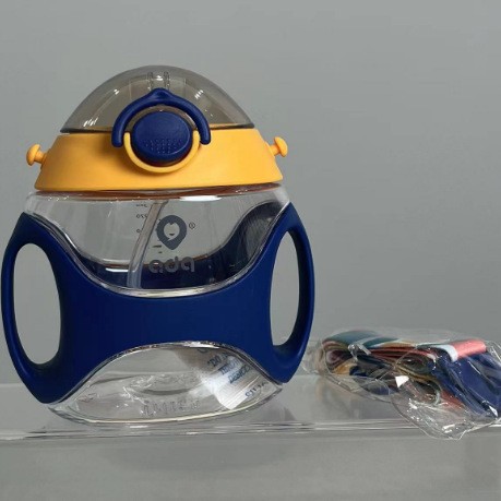 Aiduoqi taza de paja para niños bebé grande resistente a la caída anti-choke taza de paja hervidor portátil rebote taza de bebida de entrenamiento