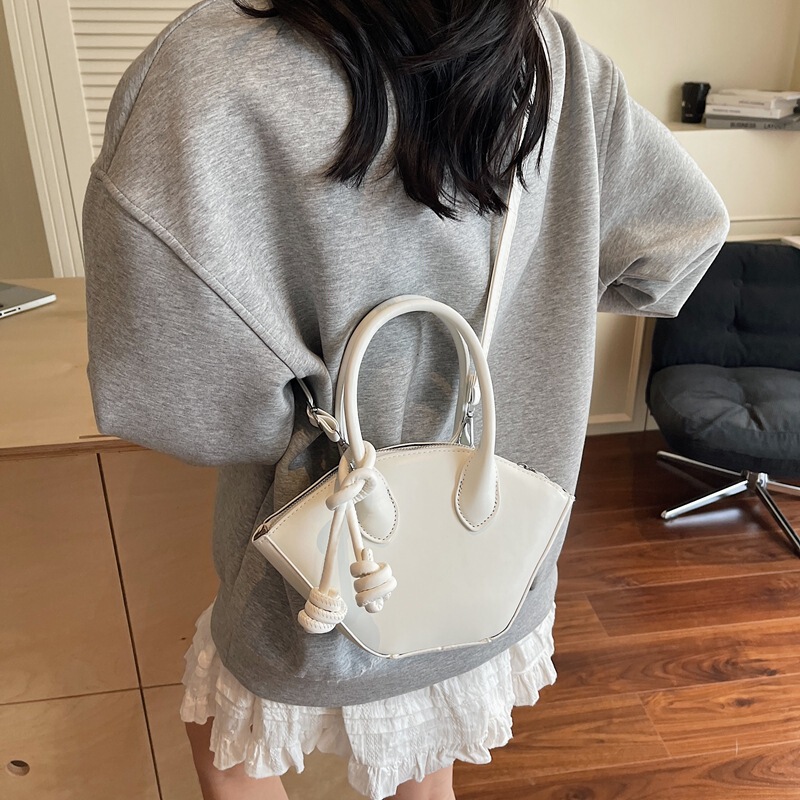 跨境手提贝壳包包女2025新款时尚百搭潮流包打结装饰单肩斜挎包|undefined