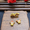 Dumb gold accessories inlaid Dragonfly Eyes Lotus Powder Lotus Seed Pendant DIY Pingchen Beads God San bead beads