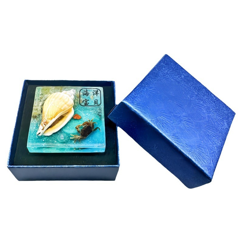 천연 쉘 게 냉장고 스틱 강한 자기 흡입 3D 높은 색상 가치 수제 표본 선물 상자