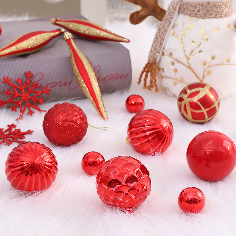 Navidad transfronteriza caja de bola de luz, paquete de regalo de galvanoplastia pintado, decoración de Navidad, set de bola de Navidad