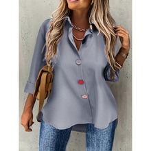 T 47661 Solid long sleeve blouse ��ɫ����Ů�����羳����