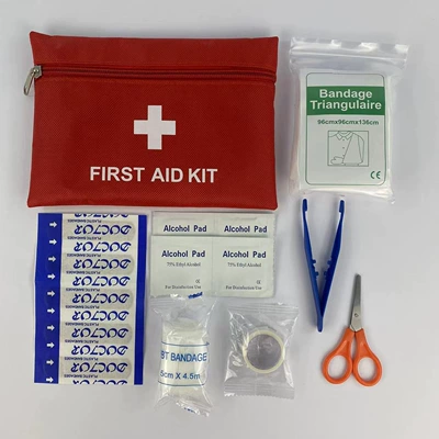 Portable Epidemic Prevention Emergency Kit Set, Household and Car Emergency Medicine Kit, Epidemic Prevention Supplies Storage Bag, for Export Only (Kempinq və səyahət) - foreign-trade-english-8-piece-set